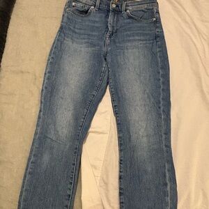 7 For All Mankind Light Blue Straight Leg Jeans